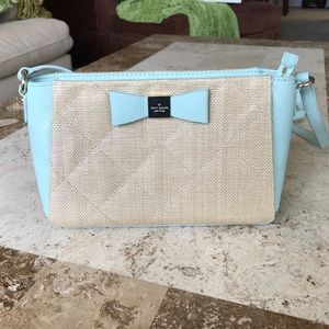 Authentic Kate Spade Straw & Leather Crossbody